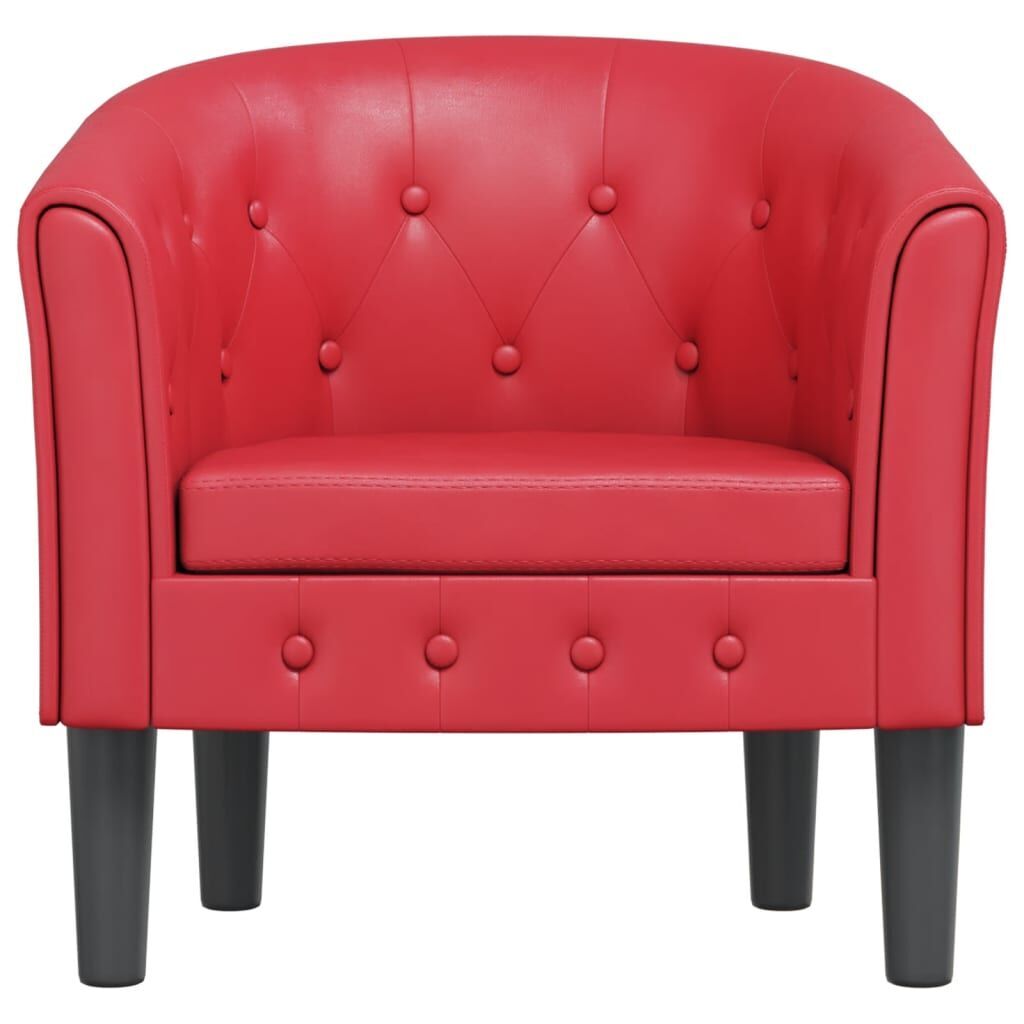 Tub Chair Red Faux Leather Price