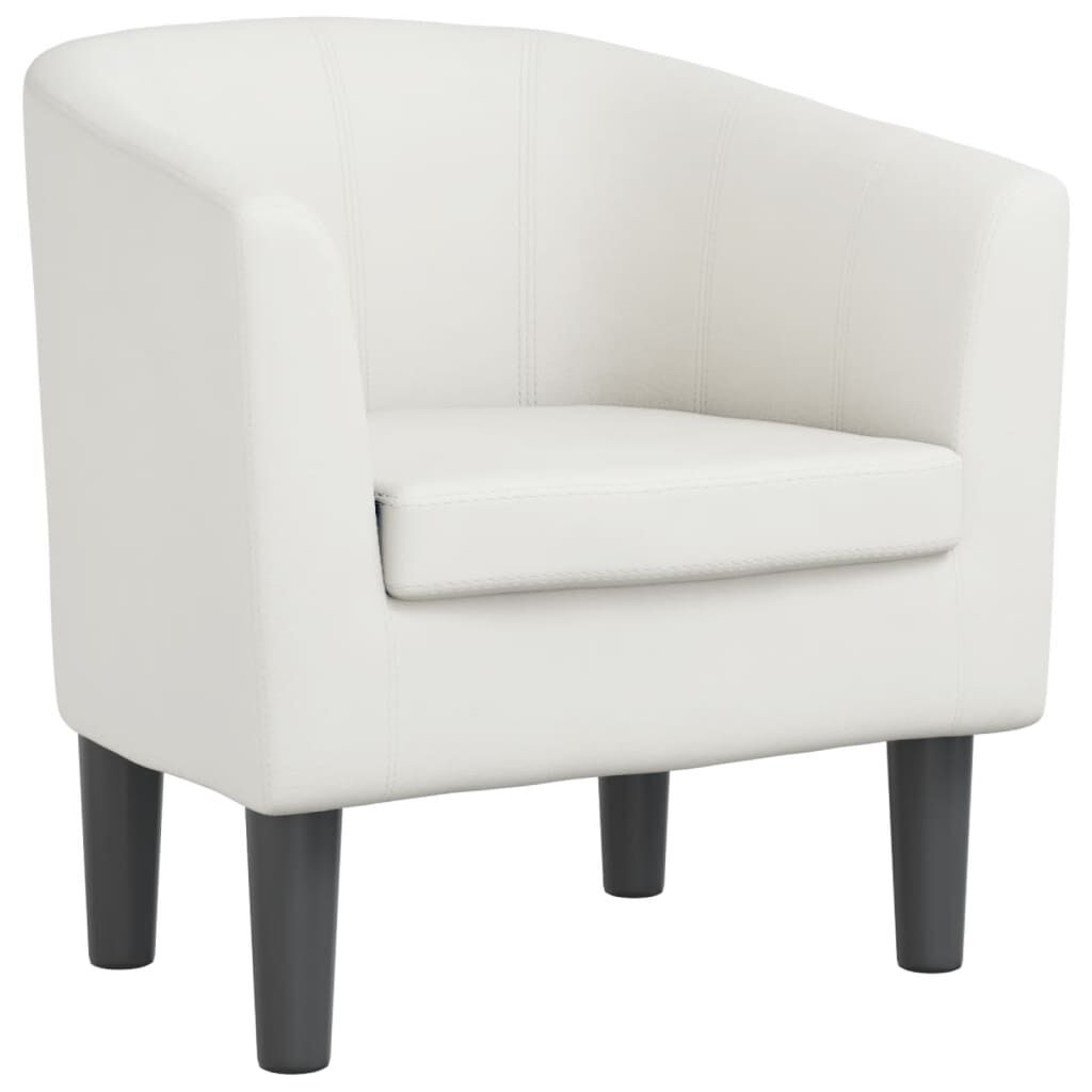 Tub Chair White Faux Leather Price