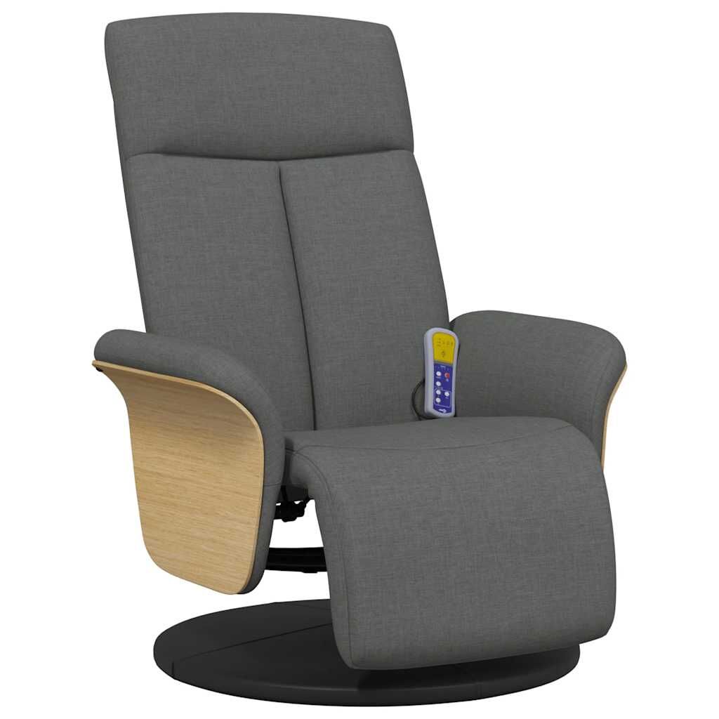 Massage Recliner Chair with Footrest Dark Grey Fabric Price