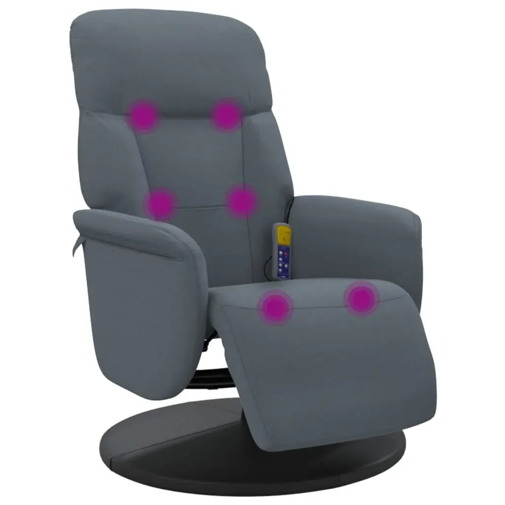 Massage Recliner Chair with Footrest Dark Grey Velvet Price