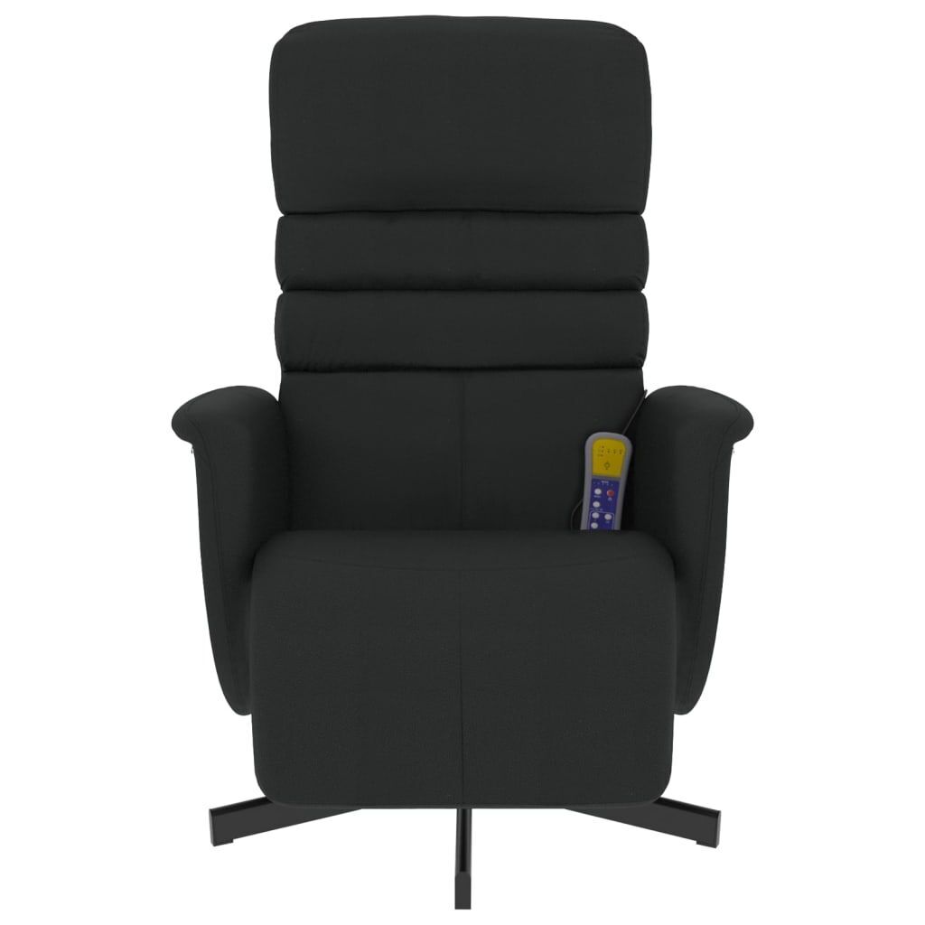 Massage Recliner Chair with Footrest Black Faux Leather Price