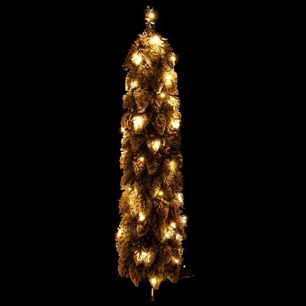 Artificial Pre-lit Christmas Tree with 30 LEDs and Flocked Snow 60 cm Price