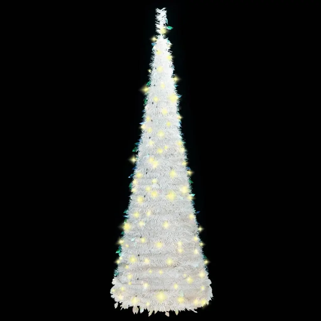 Artificial Christmas Tree Pop-up 100 LEDs White 150 cm Price