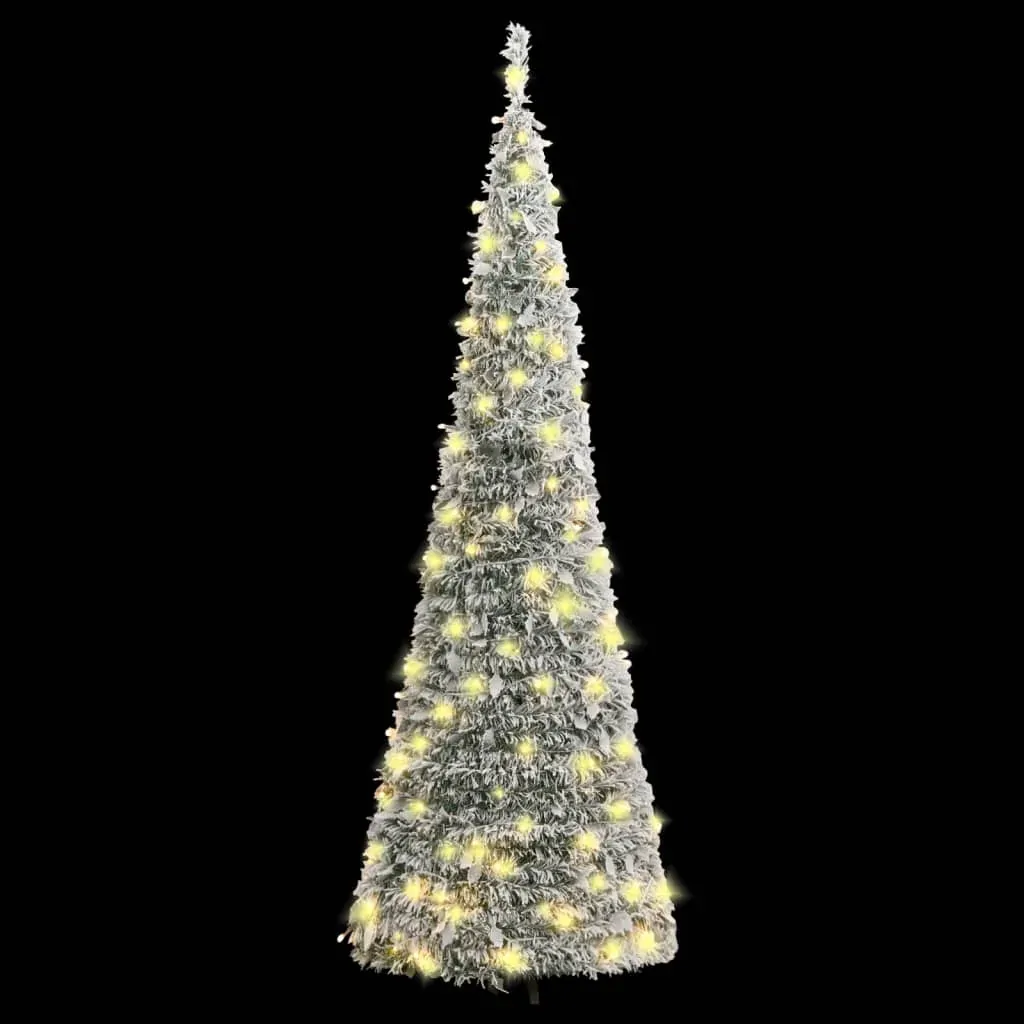 Artificial Christmas Tree Pop-up Flocked Snow 150 LEDs 180 cm Price