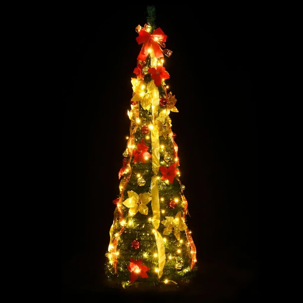 Artificial Christmas Tree Pop-up 200 LEDs Green 210 cm Price