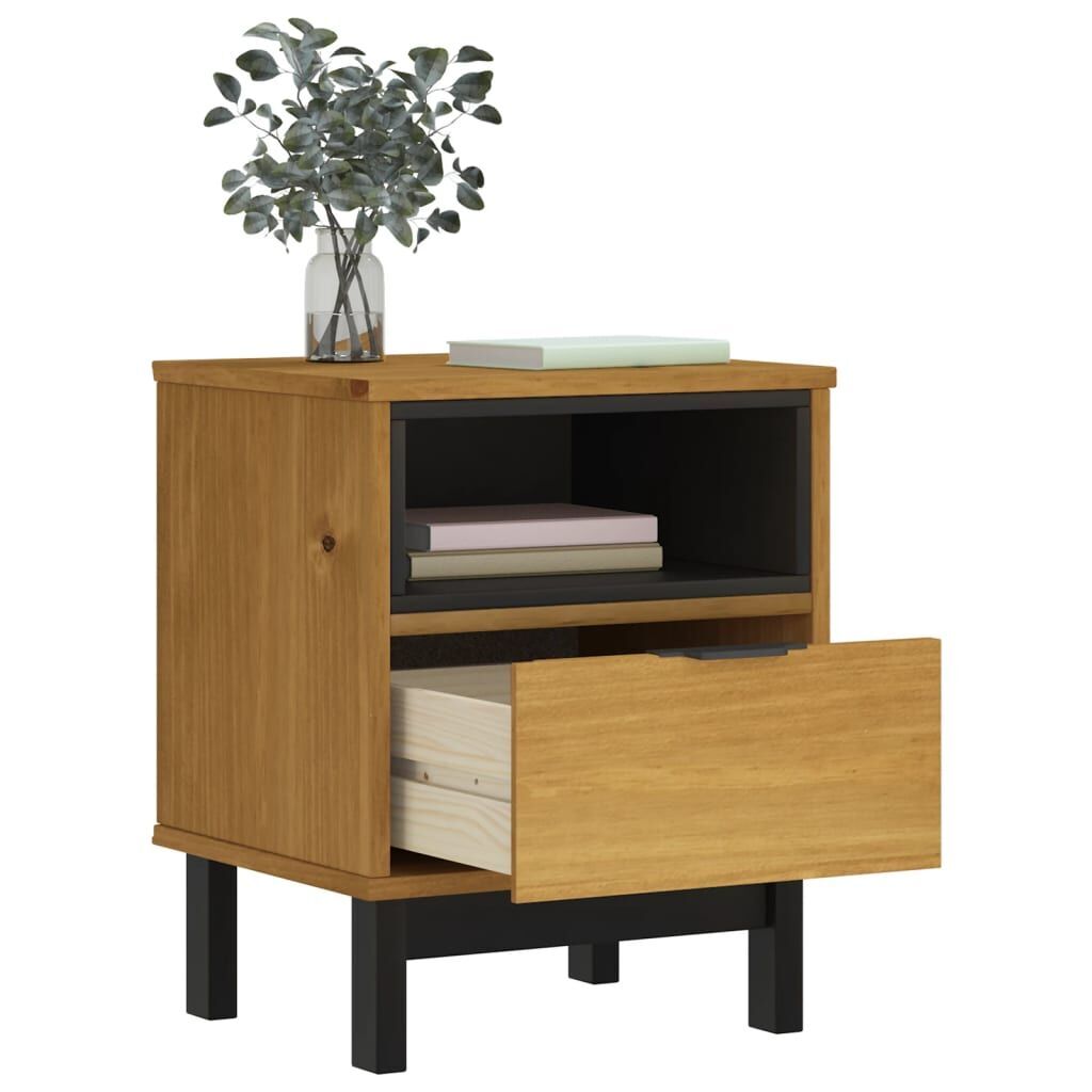 Bedside Cabinet FLAM 40x35x50 cm Solid Wood Pine Price