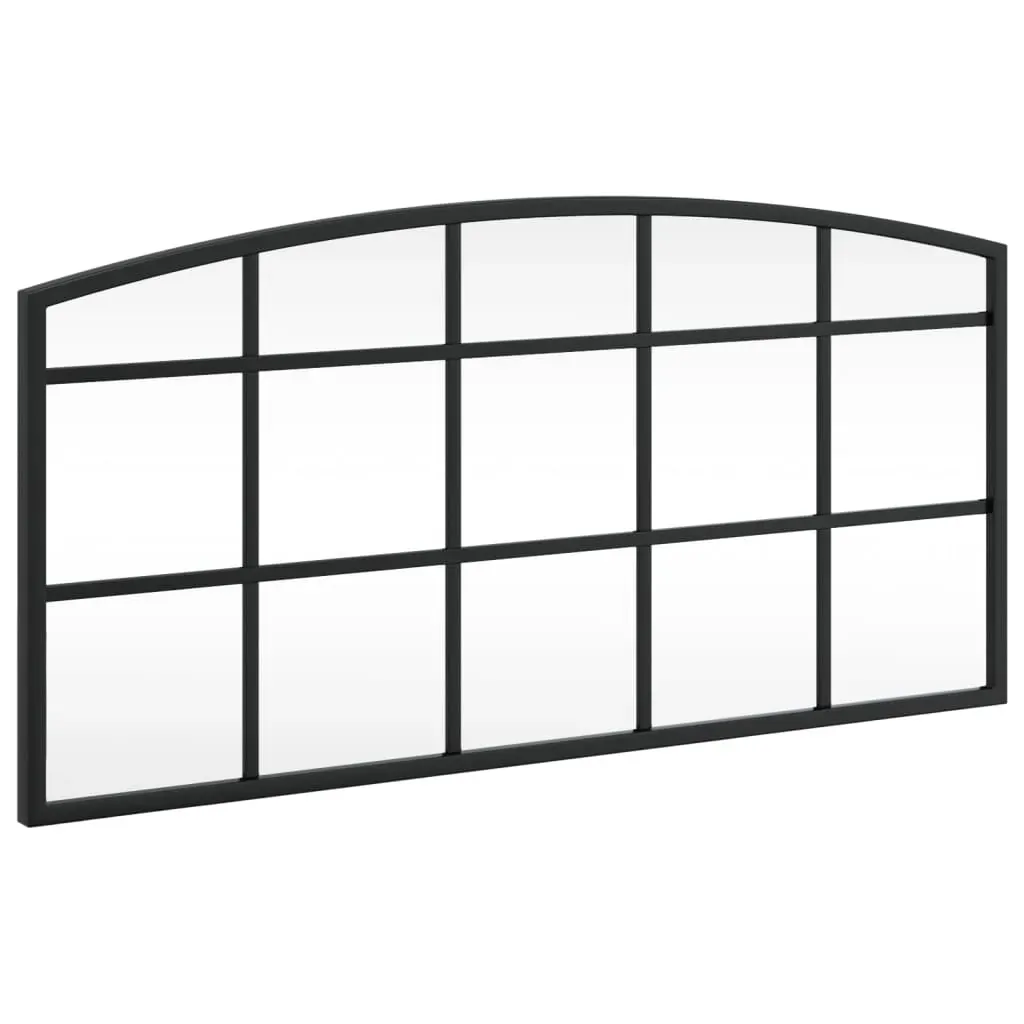 Wall Mirror Black 60x30 cm Arch Iron Price
