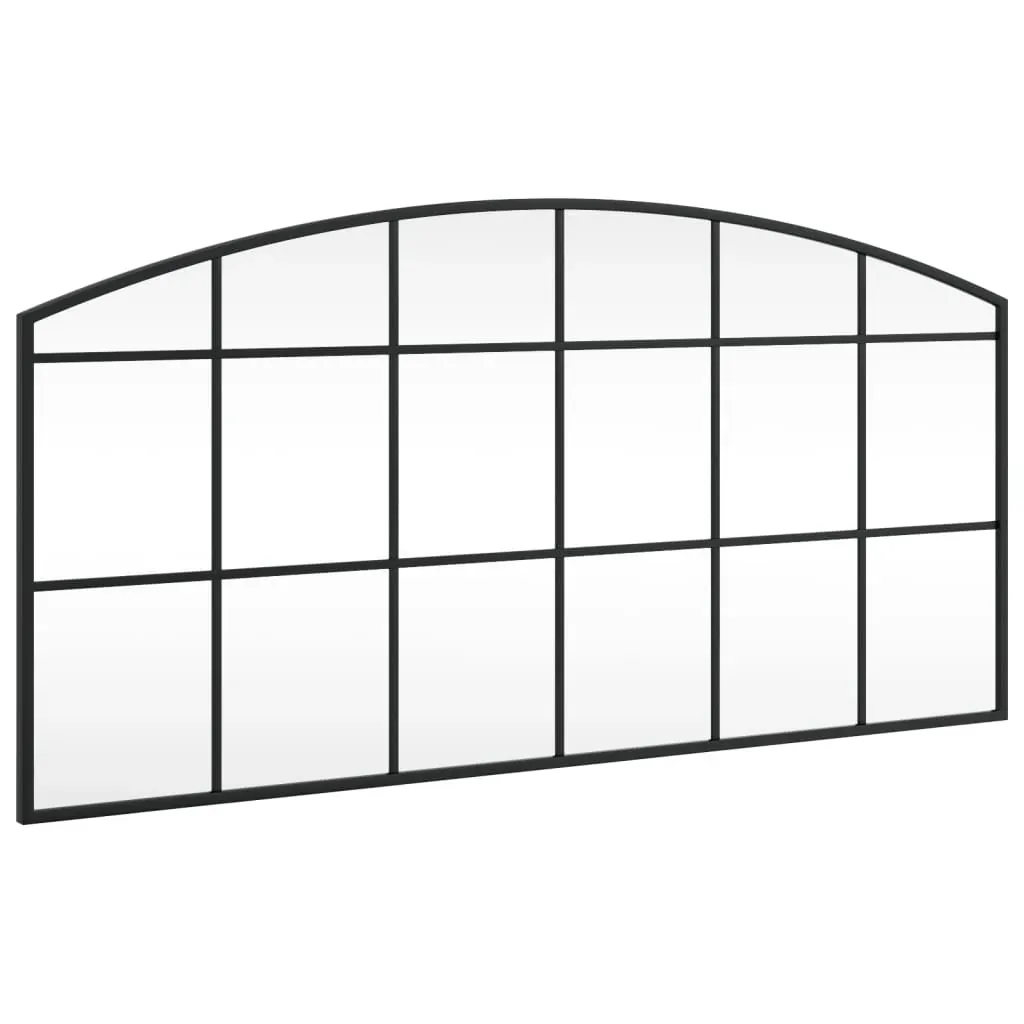 Wall Mirror Black 100x50 cm Arch Iron Price