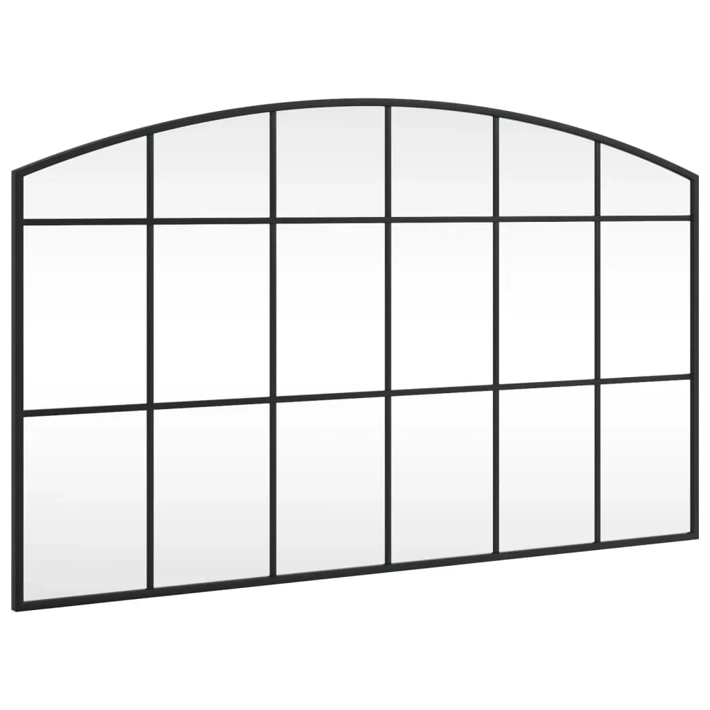 Wall Mirror Black 100x60 cm Arch Iron Price