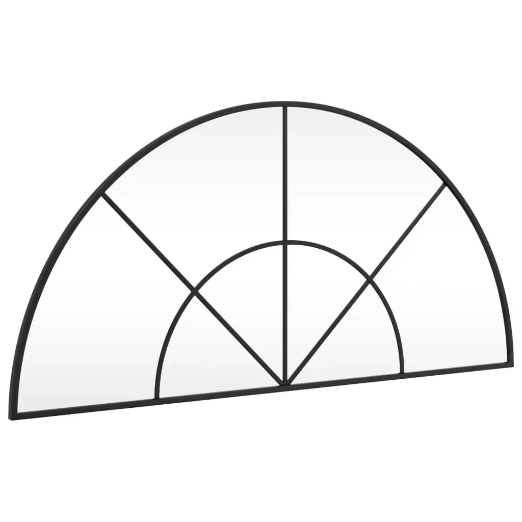 Wall Mirror Black 100x50 cm Arch Iron Price