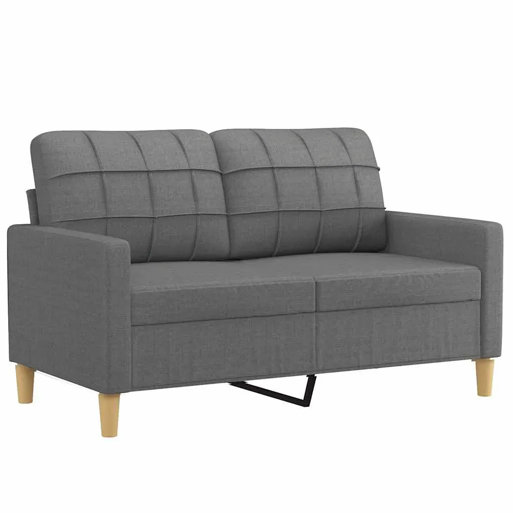 2-Seater Sofa Dark Grey 120 cm Fabric Price