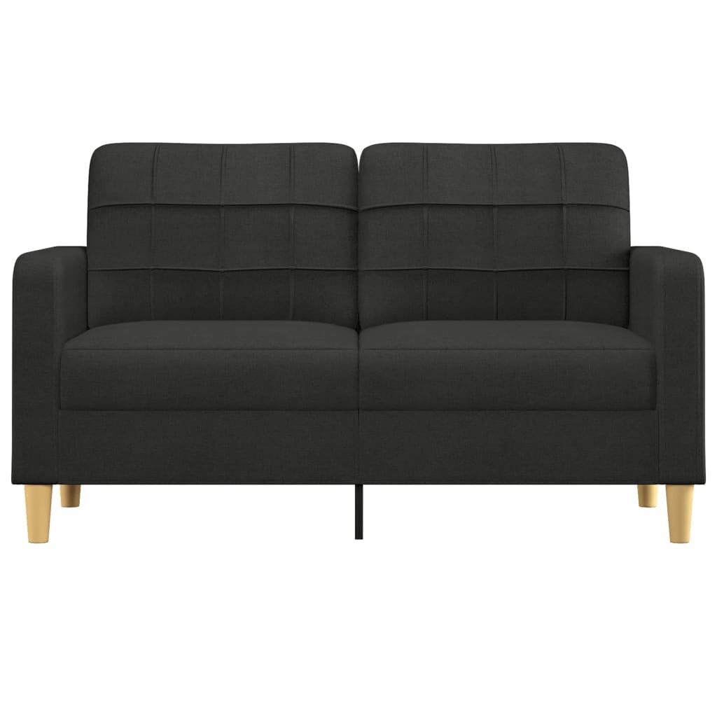 2-Seater Sofa Black 140 cm Fabric Price