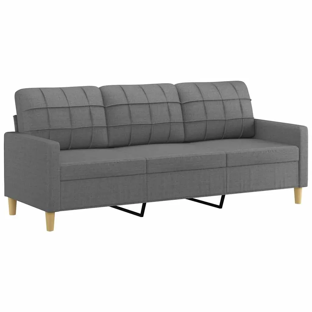 3-Seater Sofa Dark Grey 180 cm Fabric Price