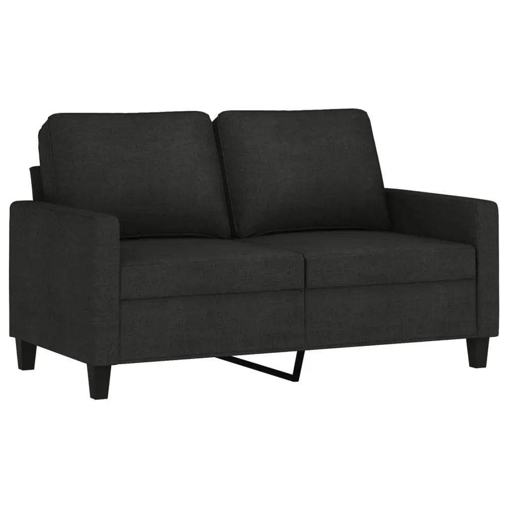 2-Seater Sofa Black 120 cm Fabric Price
