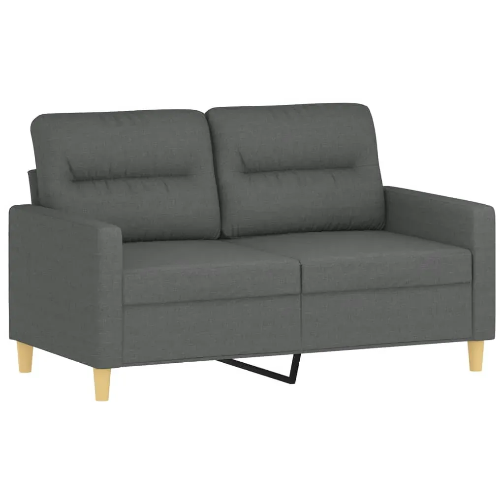 2-Seater Sofa Dark Grey 120 cm Fabric Price