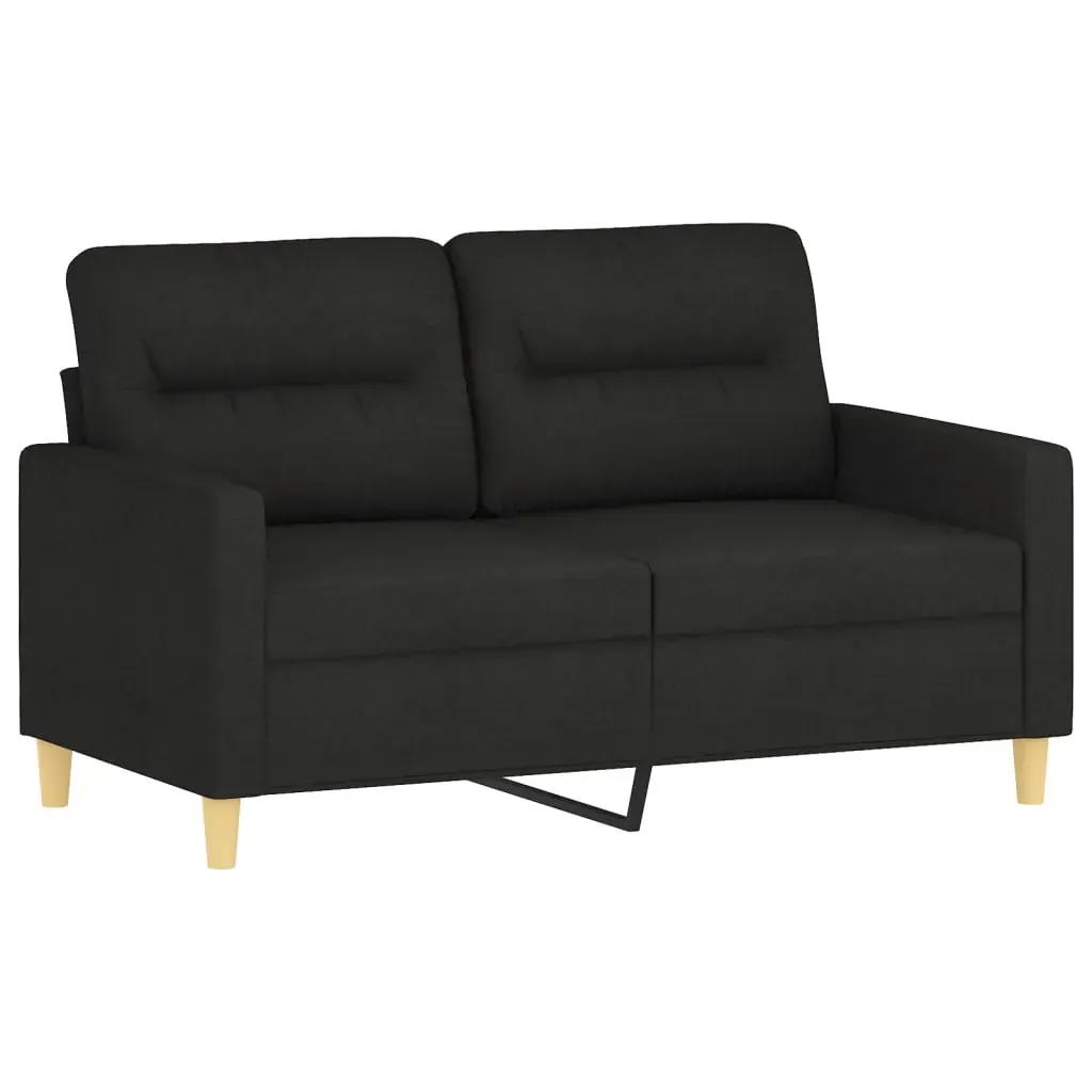 2-Seater Sofa Black 120 cm Fabric Price
