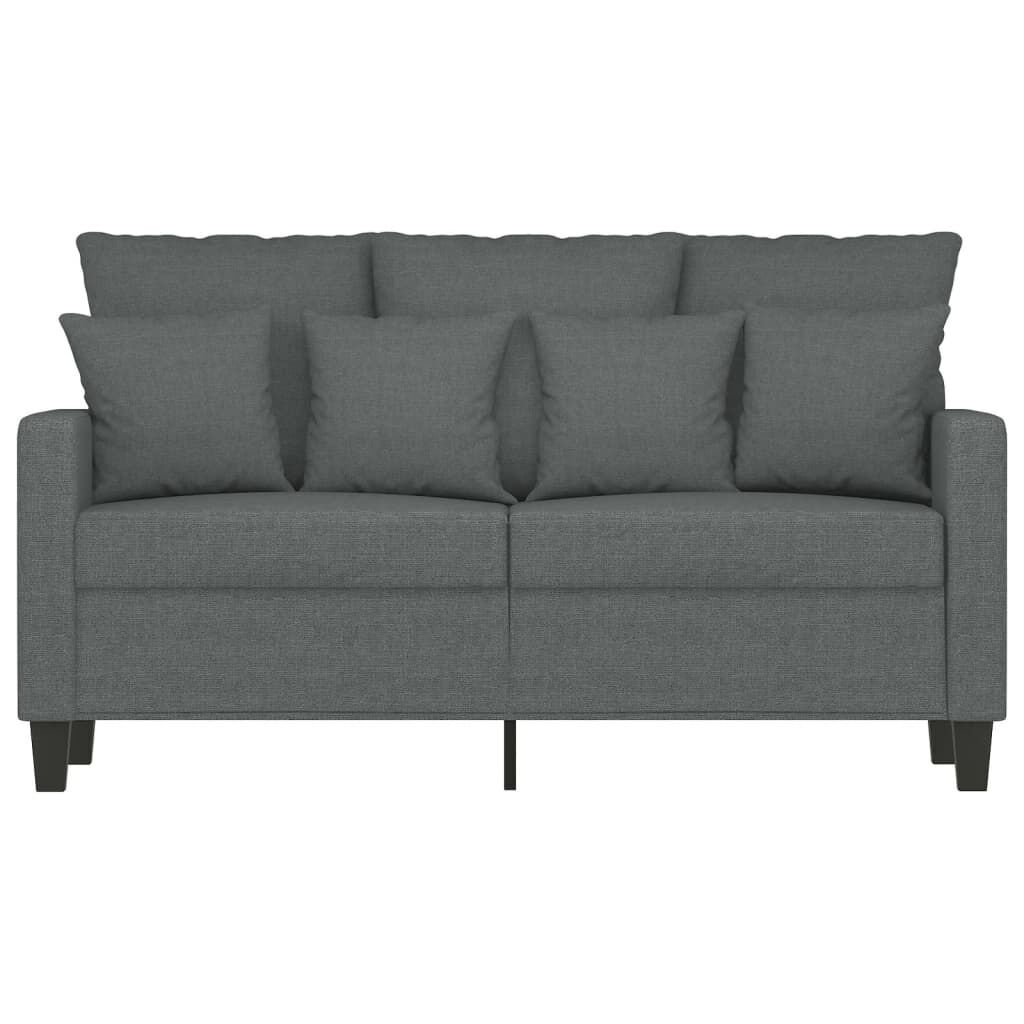 2-Seater Sofa Dark Grey 120 cm Fabric Price