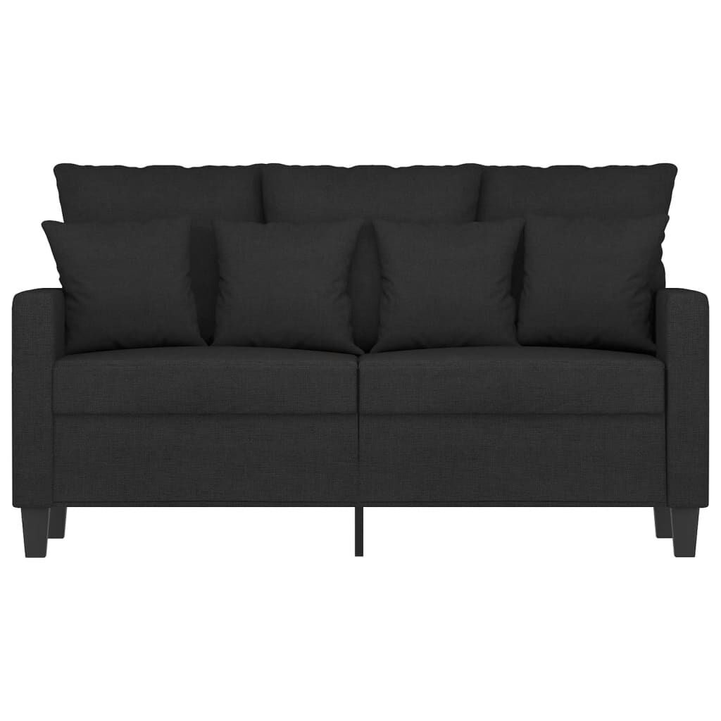 2-Seater Sofa Black 120 cm Fabric Price