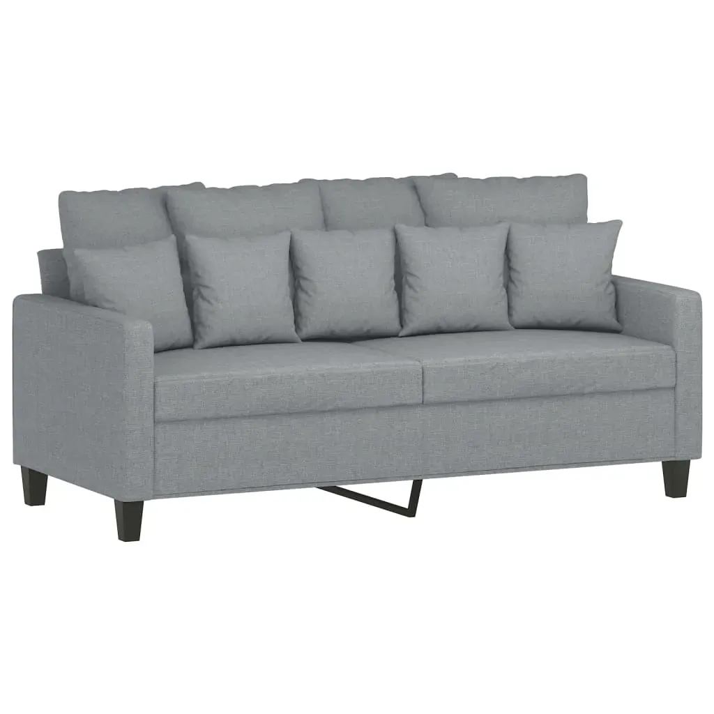 2-Seater Sofa Light Grey 140 cm Fabric Price