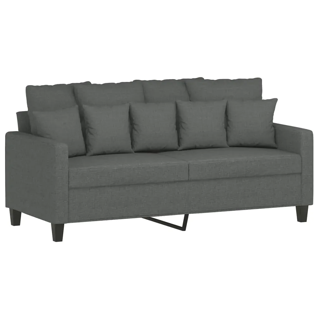 2-Seater Sofa Dark Grey 140 cm Fabric Price