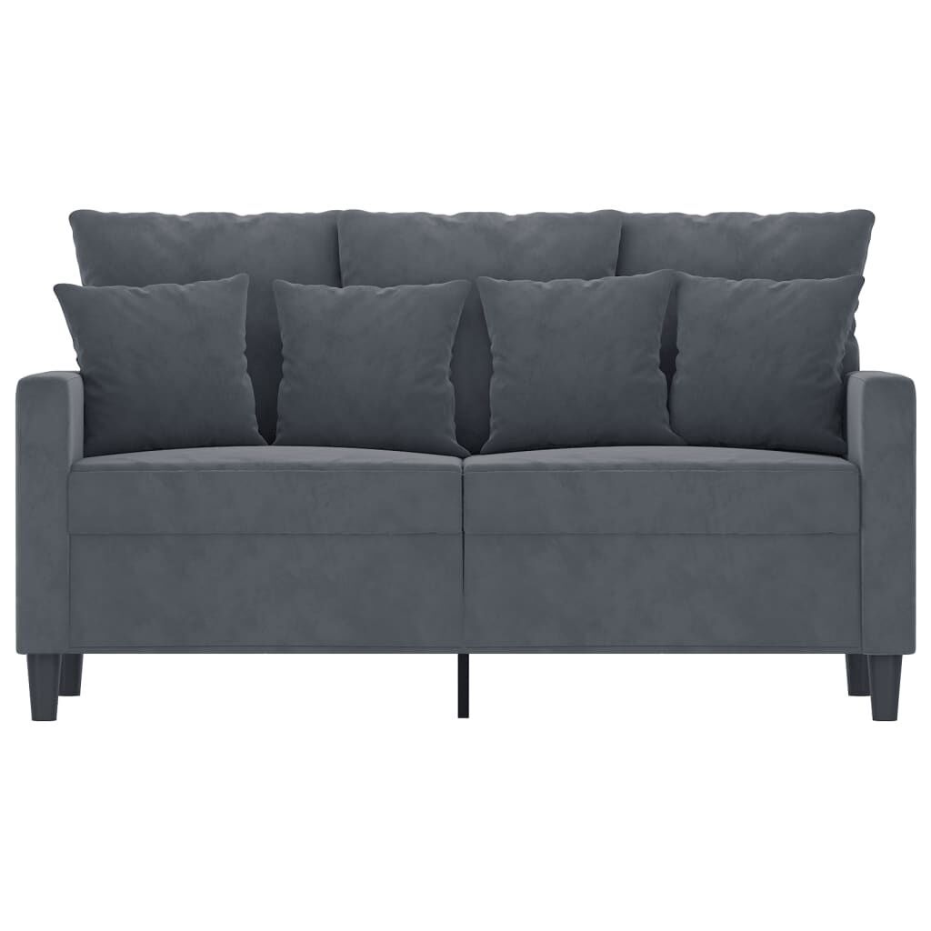 2-Seater Sofa Dark Grey 120 cm Velvet Price