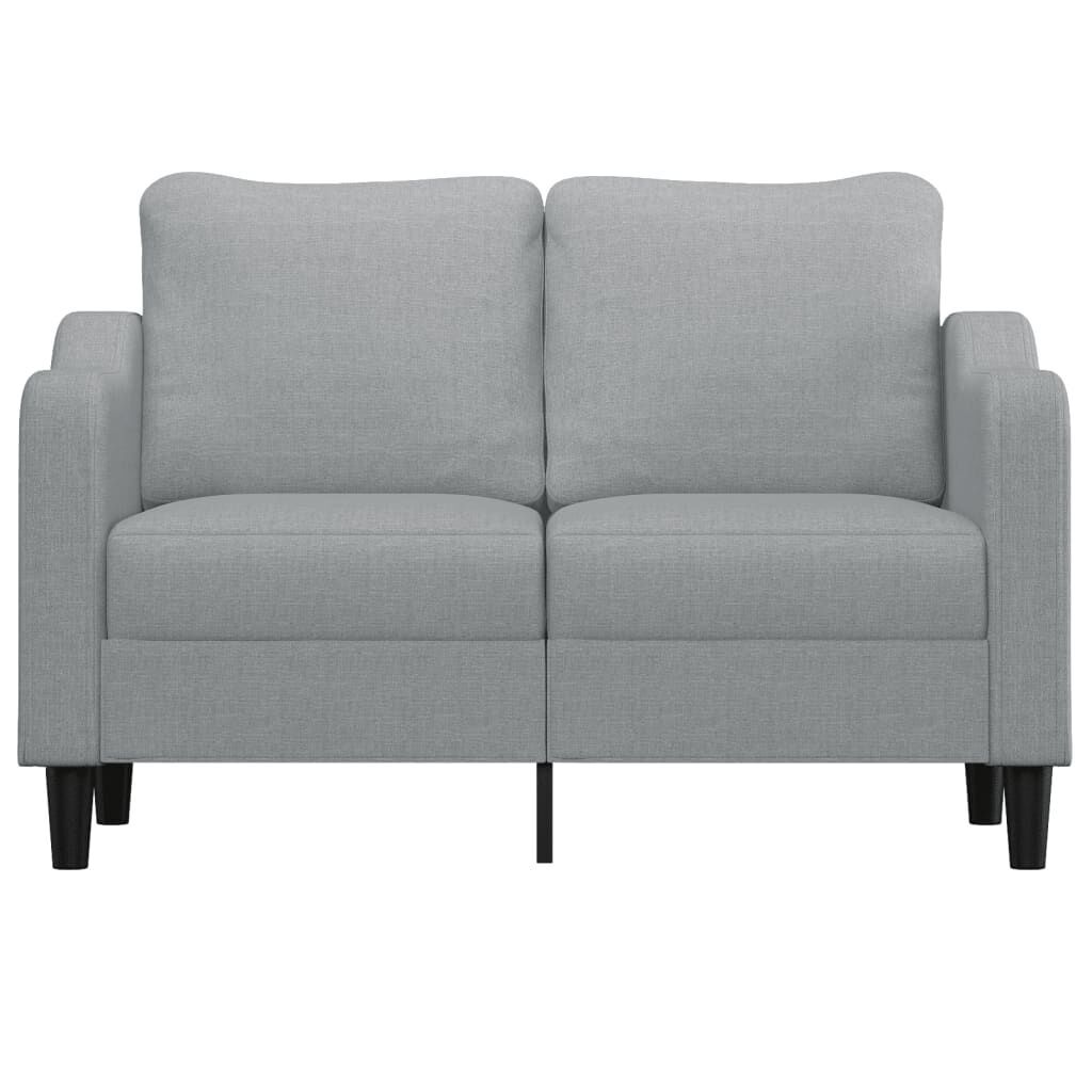 2-Seater Sofa Light Grey 120 cm Fabric Price