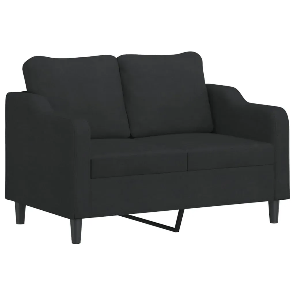 2-Seater Sofa Black 120 cm Fabric Price