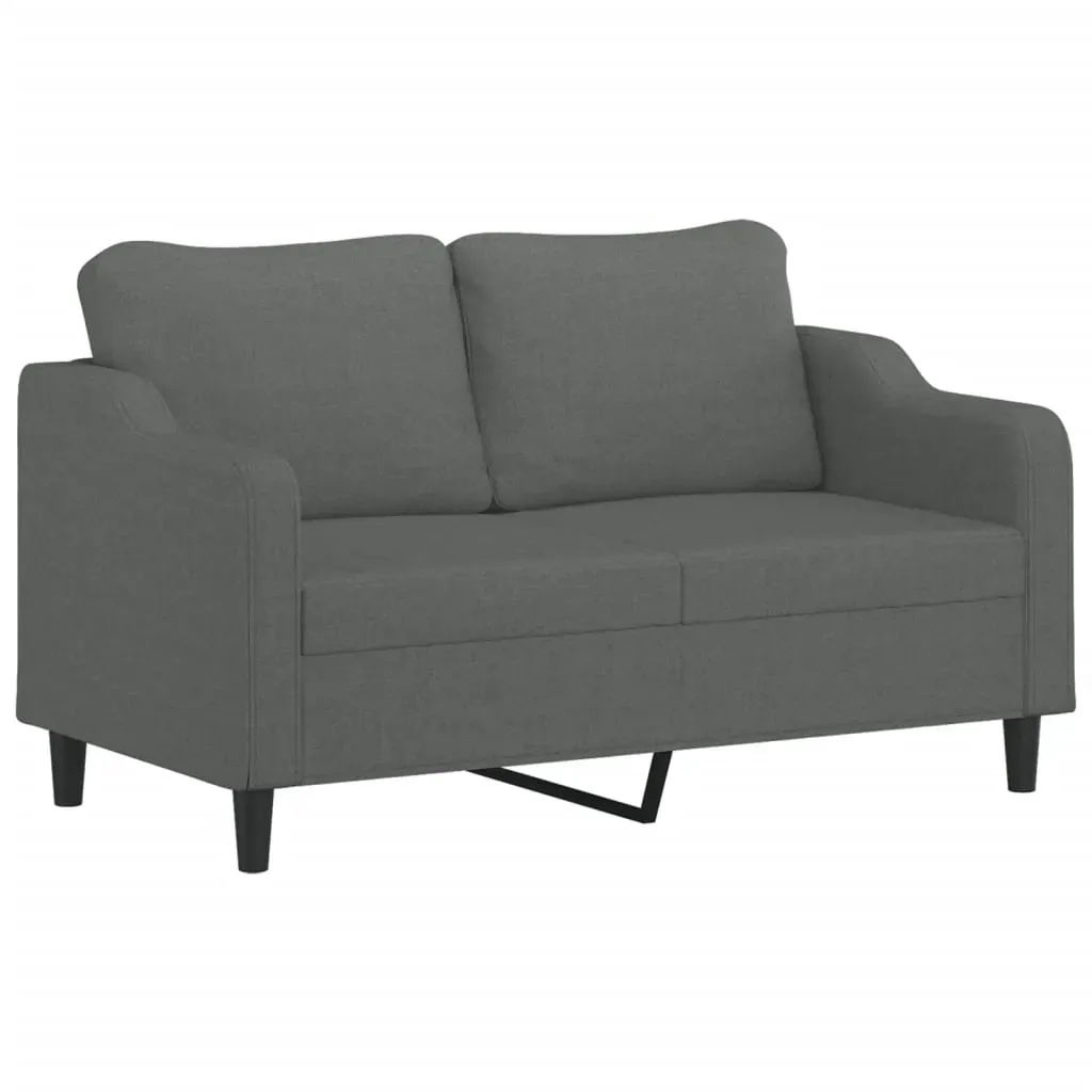 2-Seater Sofa Dark Grey 140 cm Fabric Price