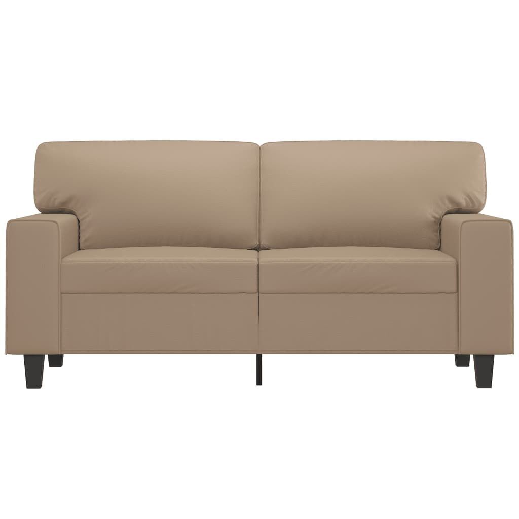 2-Seater Sofa Cappuccino 120 cm Faux Leather Price