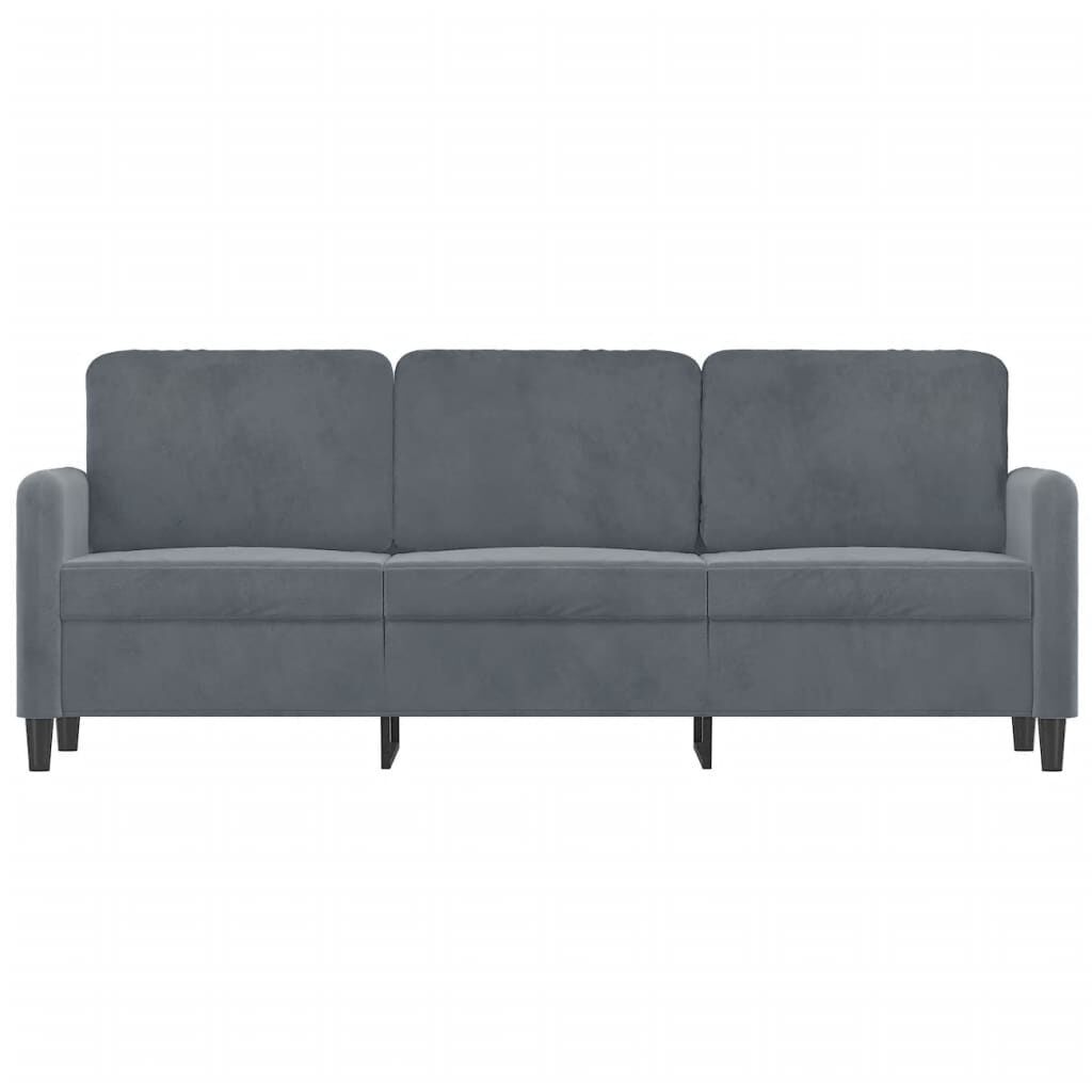 3-Seater Sofa Dark Grey Velvet 180 cm Price
