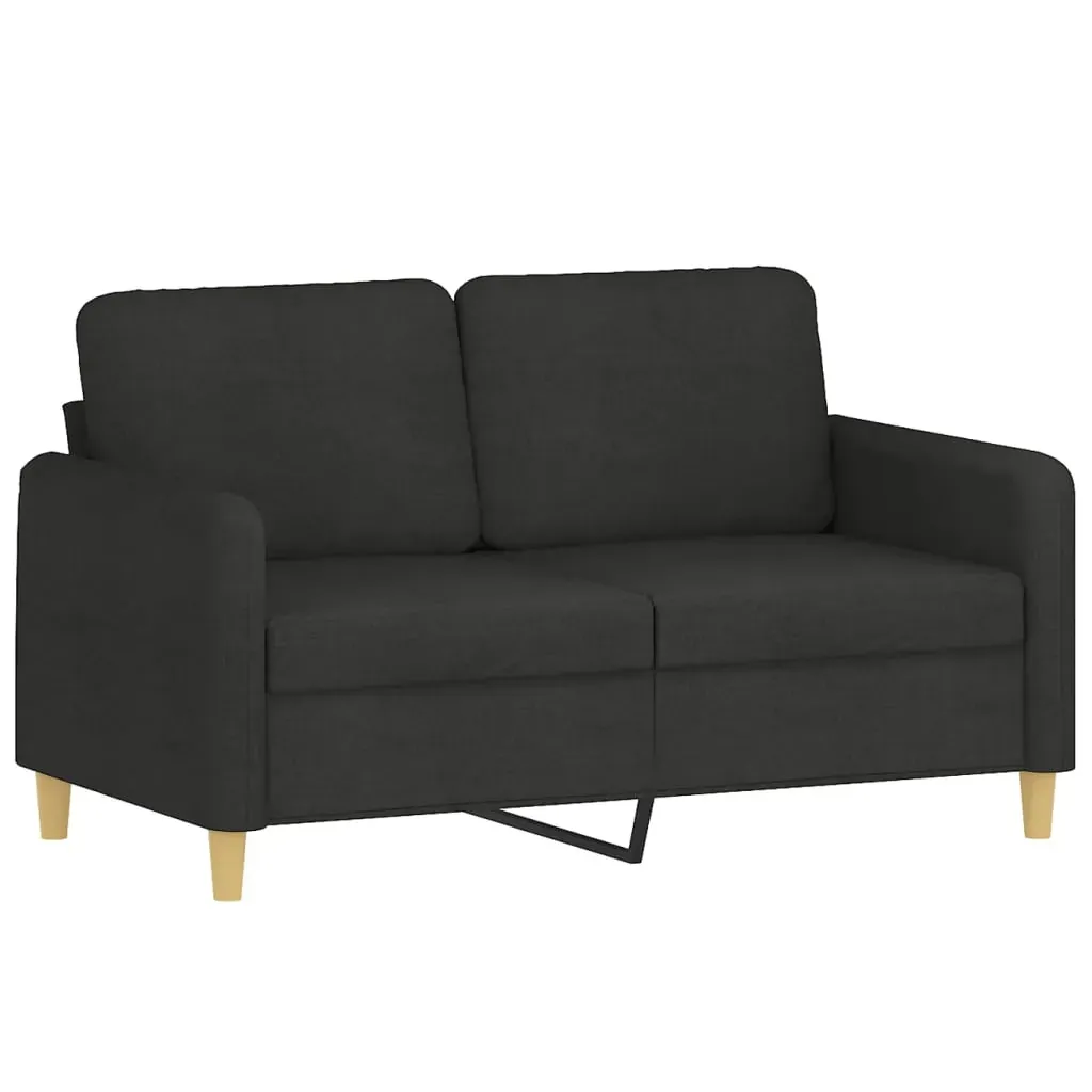 2-Seater Sofa Black 120 cm Fabric Price
