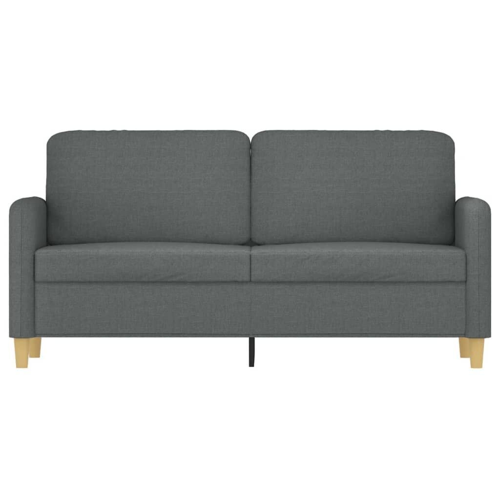 2-Seater Sofa Dark Grey 140 cm Fabric Price