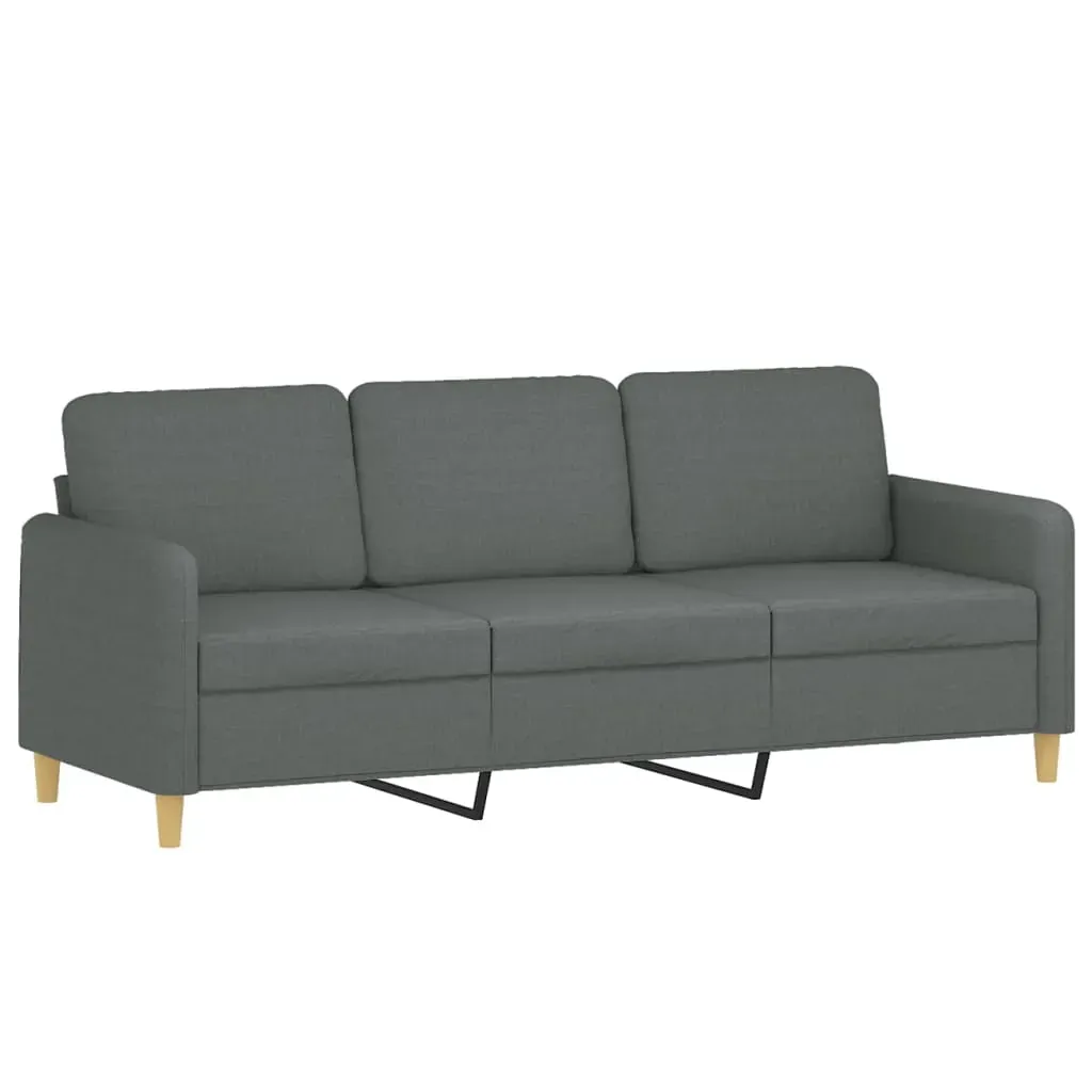 3-Seater Sofa Dark Grey Fabric 180 cm Price