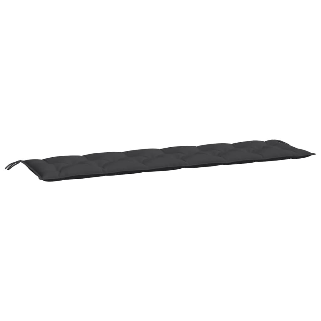 Garden Bench Cushion Black 200x50x7 cm Oxford Fabric Price