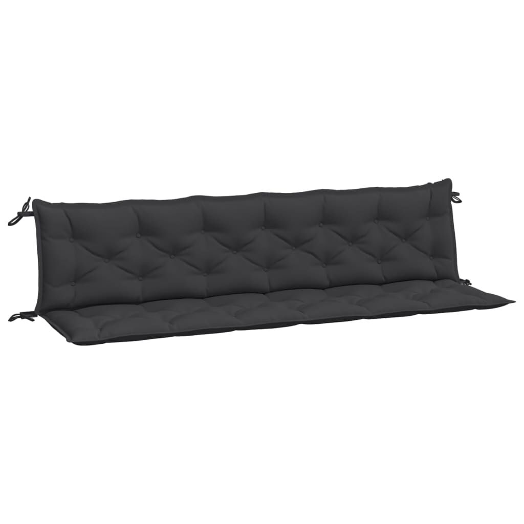 Garden Bench Cushions 2pcs Black 200x50x7cm Oxford Fabric Price