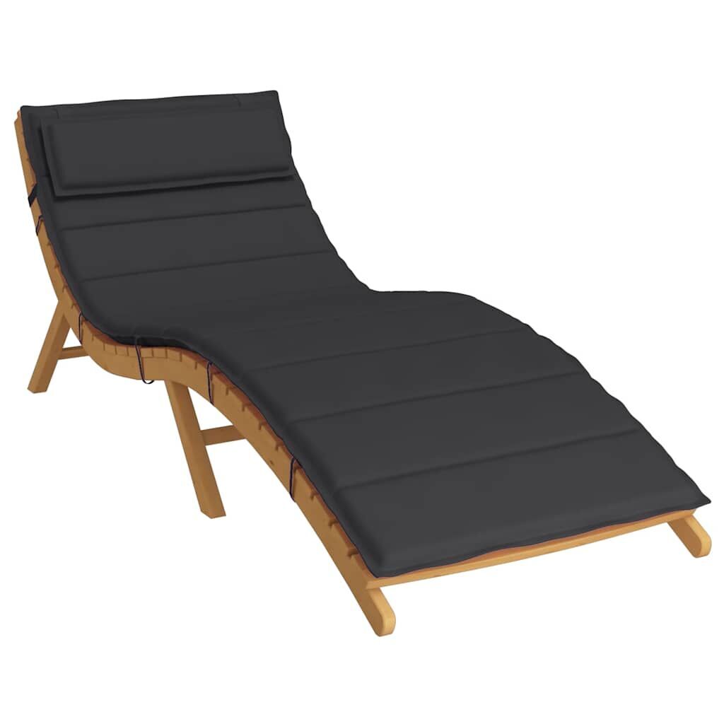 Sun Lounger Cushion Black 180x60x3 cm Oxford Fabric Price
