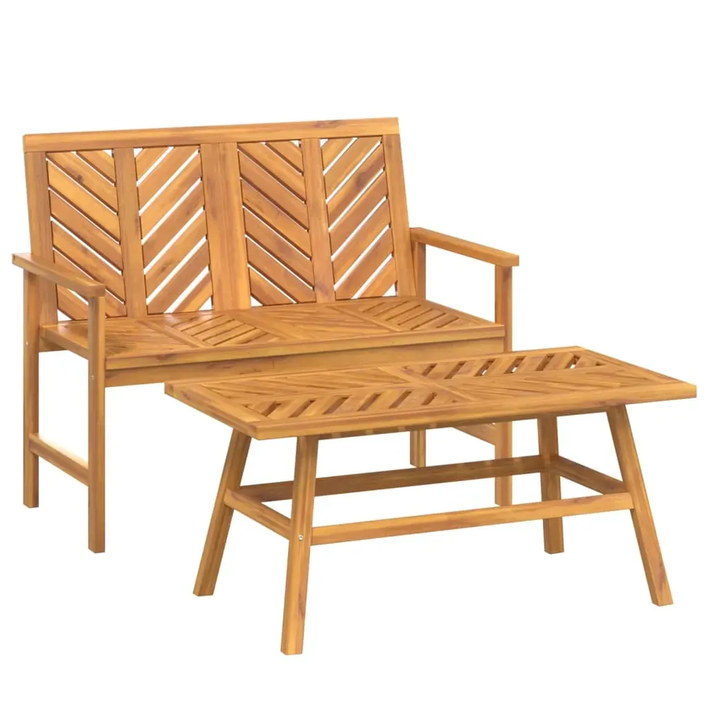 2 Piece Garden Lounge Set Solid Wood Acacia Price