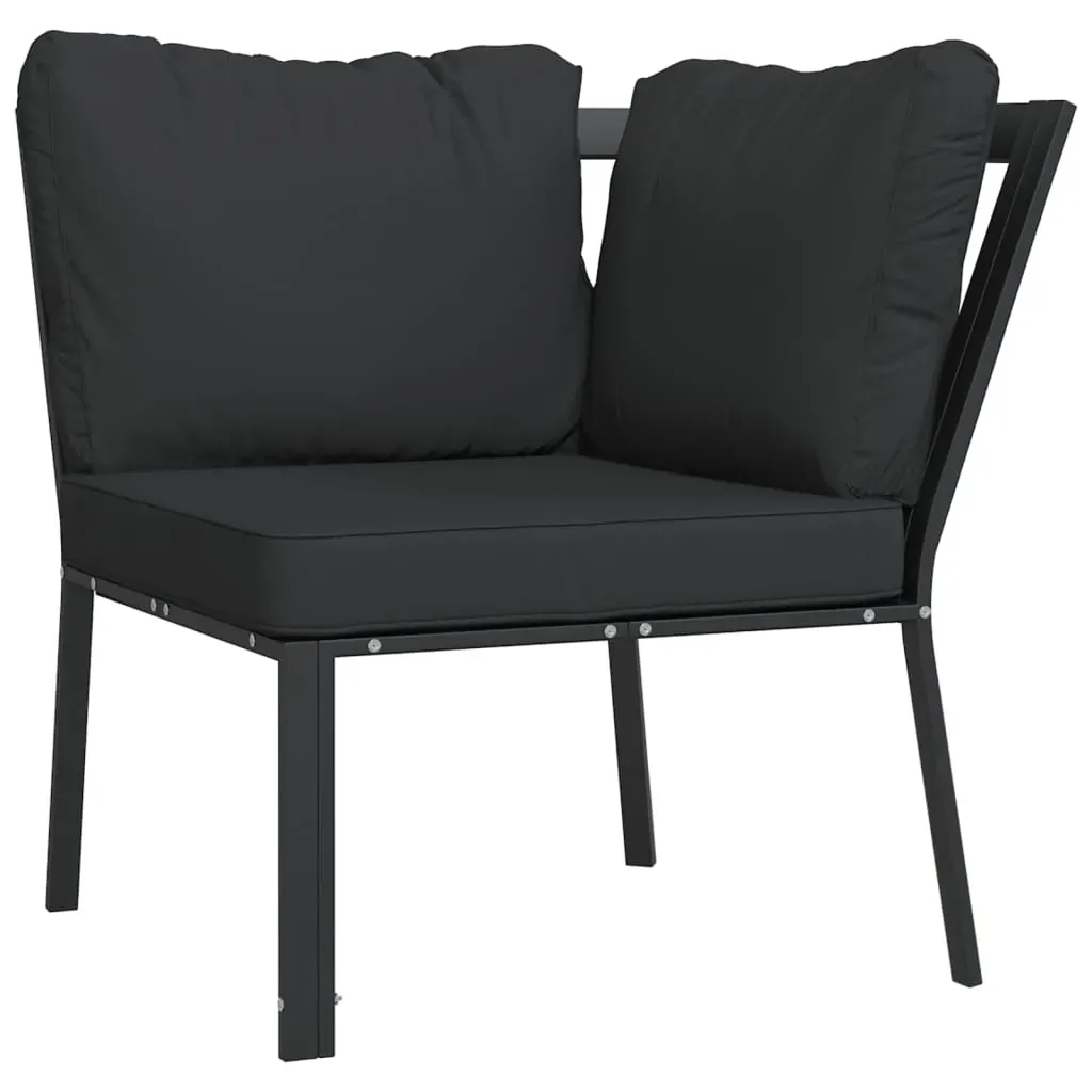 Garden Chair with Grey Cushions 76x76x79 cm Steel Price