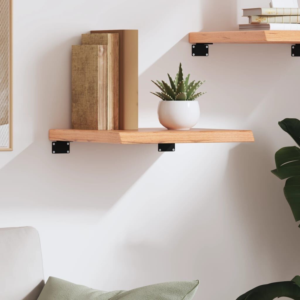 Wall Shelf Light Brown 40x40x(2-4) cm Treated Solid Wood Oak Price