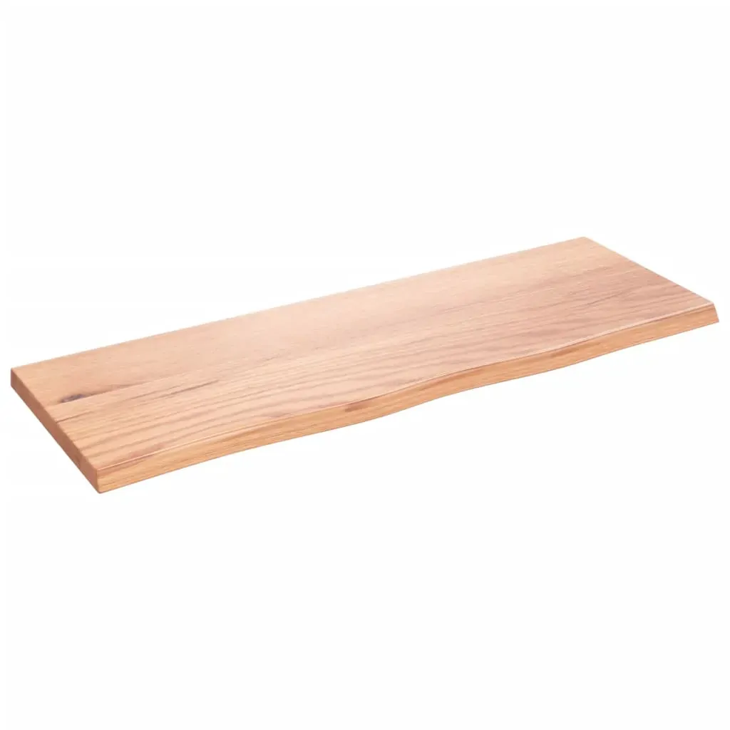 Wall Shelf Light Brown 80x30x2 cm Treated Solid Wood Oak Price