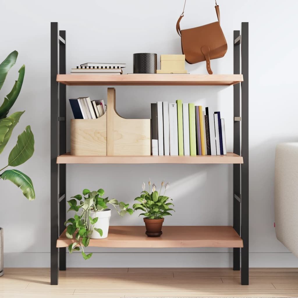 Wall Shelf Light Brown 80x40x(2-4) cm Treated Solid Wood Oak Price