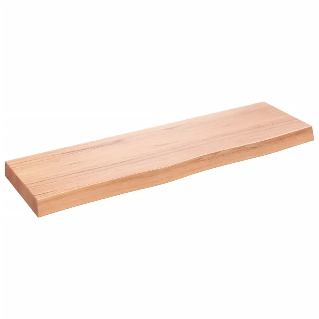 Wall Shelf Light Brown 100x30x(2-6) cm Treated Solid Wood Oak Price