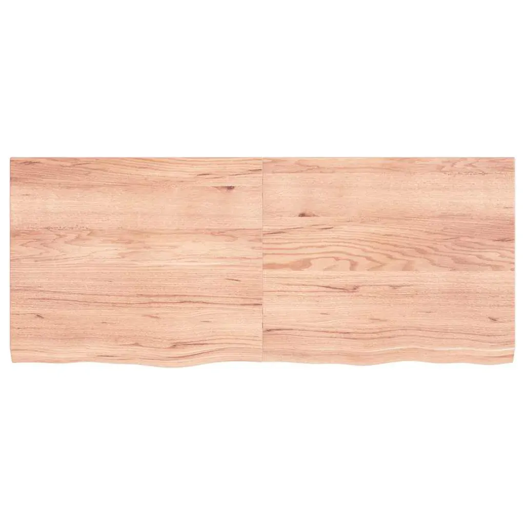 Wall Shelf Light Brown 120x50x(2-4) cm Treated Solid Wood Oak Price