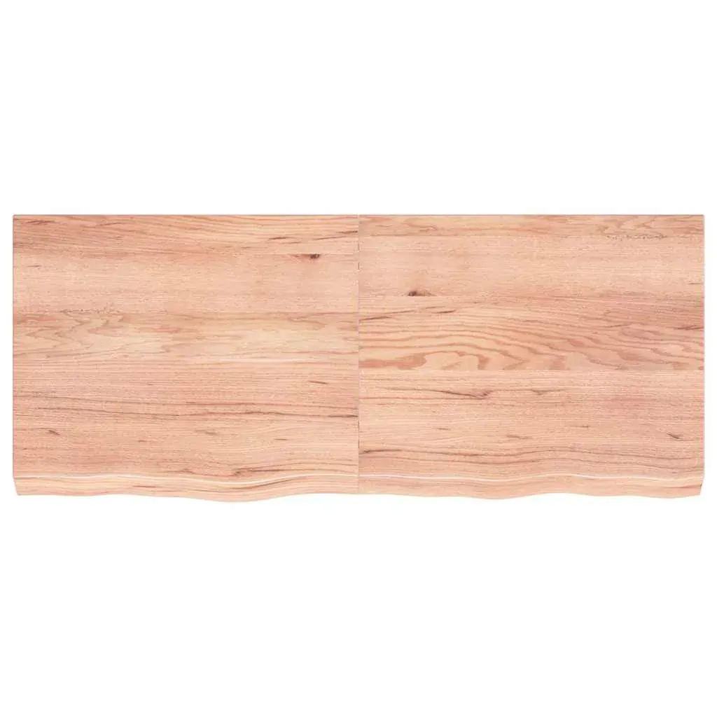 Wall Shelf Light Brown 120x50x(2-6) cm Treated Solid Wood Oak Price