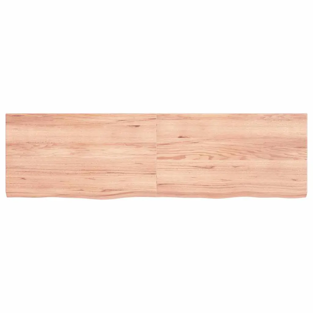 Wall Shelf Light Brown 140x40x(2-4) cm Treated Solid Wood Oak Price