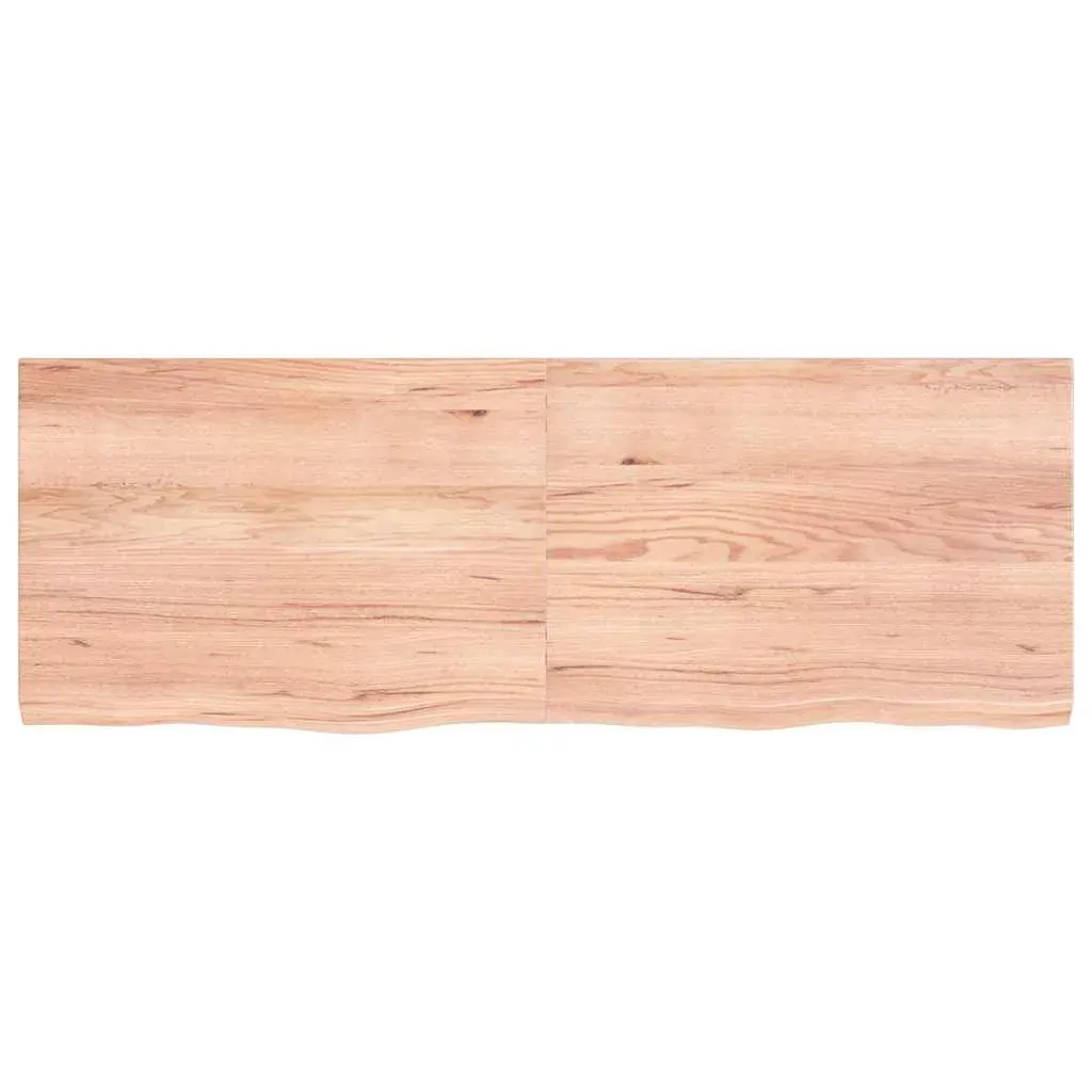 Wall Shelf Light Brown 140x50x(2-4) cm Treated Solid Wood Oak Price