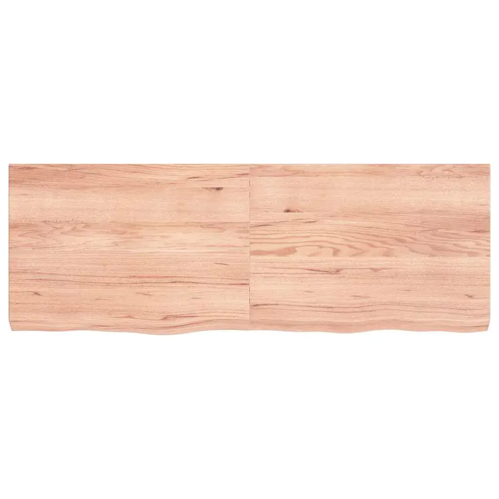 Wall Shelf Light Brown 140x50x(2-6) cm Treated Solid Wood Oak Price