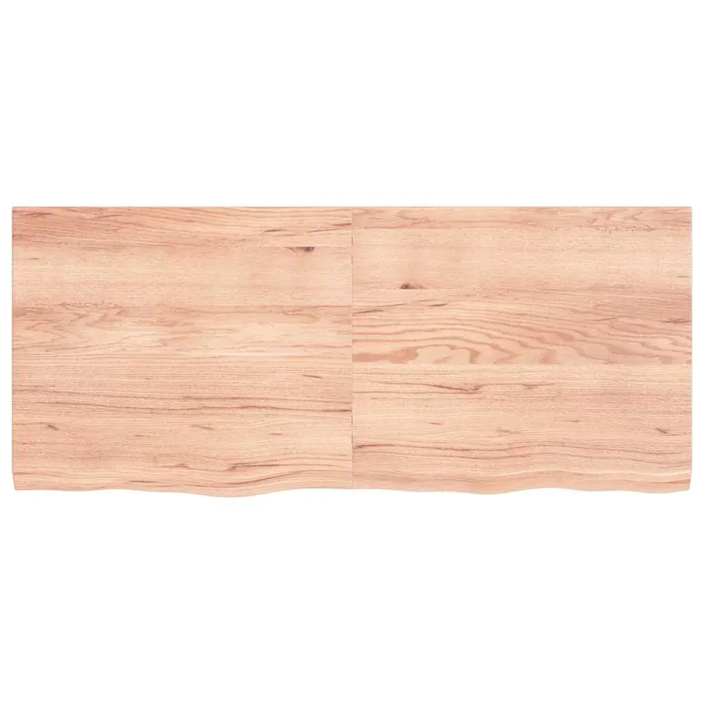 Wall Shelf Light Brown 140x60x(2-4) cm Treated Solid Wood Oak Price