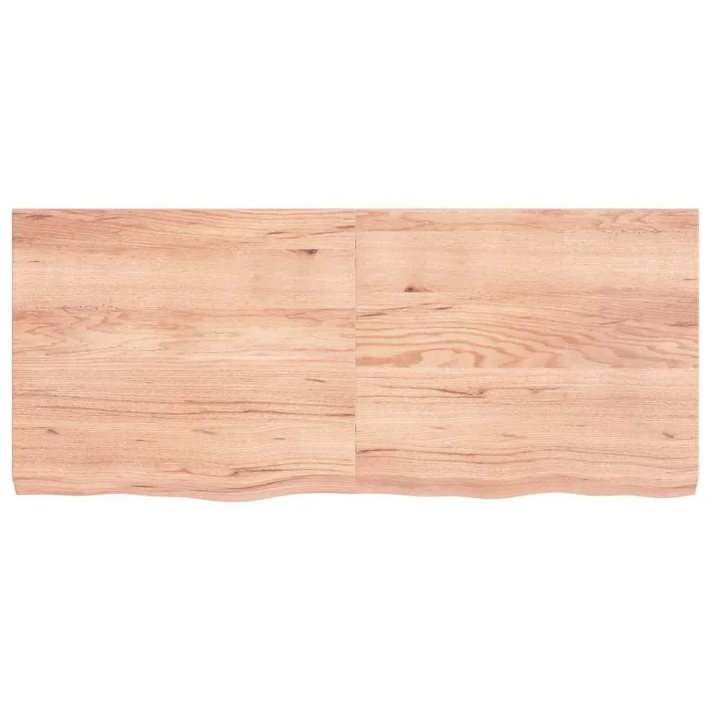Wall Shelf Light Brown 140x60x(2-6) cm Treated Solid Wood Oak Price