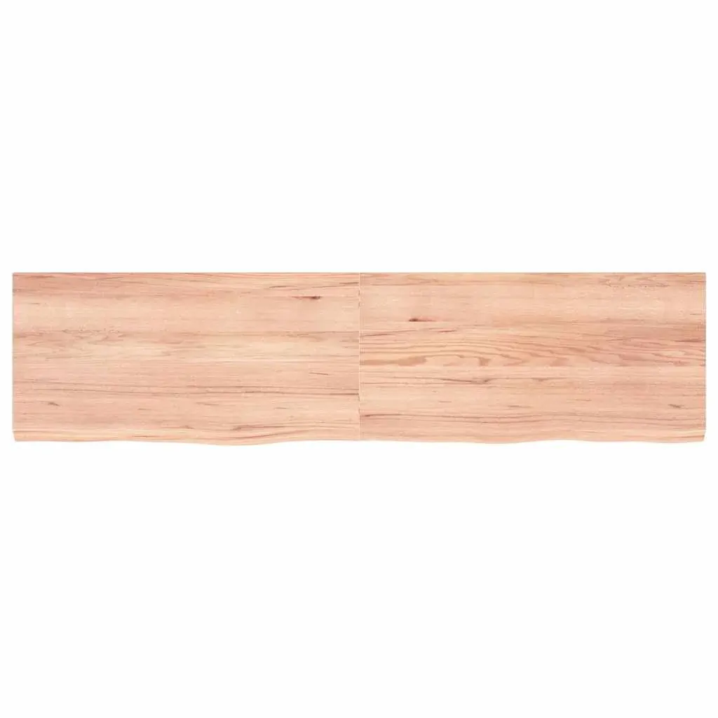 Wall Shelf Light Brown 160x40x(2-4) cm Treated Solid Wood Oak Price